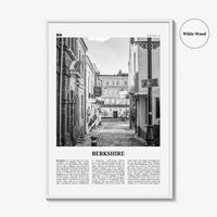 Berkshire Print Black and White, Berkshire Wall Art, Berkshire Poster, Berkshire Photo, Berkshire Map, England, UK, United Kingdom