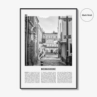 Berkshire Print Black and White, Berkshire Wall Art, Berkshire Poster, Berkshire Photo, Berkshire Map, England, UK, United Kingdom