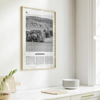 Berkshires Print Black and White, Berkshires Wall Art, Berkshires Poster, Berkshires Photo, Berkshires Map, Massachusetts, Connecticut, USA