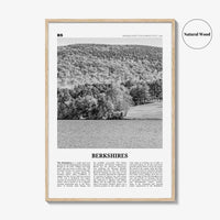 Berkshires Print Black and White, Berkshires Wall Art, Berkshires Poster, Berkshires Photo, Berkshires Map, Massachusetts, Connecticut, USA