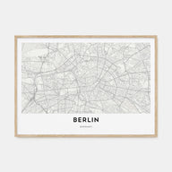 Berlin Map Landscape Poster