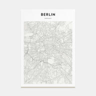 Berlin Map Portrait Poster