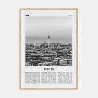 Berlin Travel B&W No 2 Poster