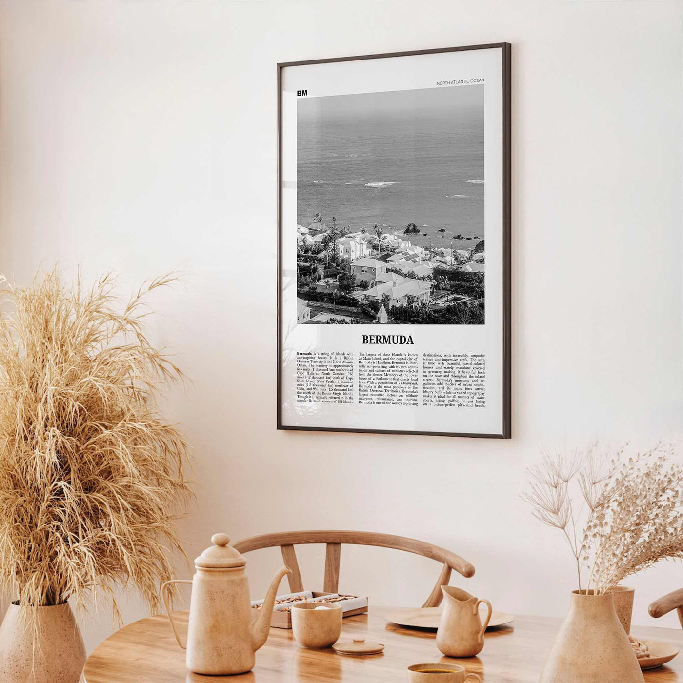 Bermuda Print Black and White, Bermuda Wall Art, Bermuda Poster, Bermuda Photo, Hamilton, British Overseas Territory, North America