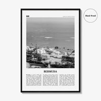 Bermuda Print Black and White, Bermuda Wall Art, Bermuda Poster, Bermuda Photo, Hamilton, British Overseas Territory, North America