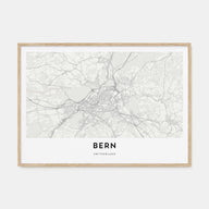 Bern Map Landscape Poster