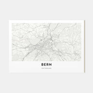 Bern Map Landscape Poster