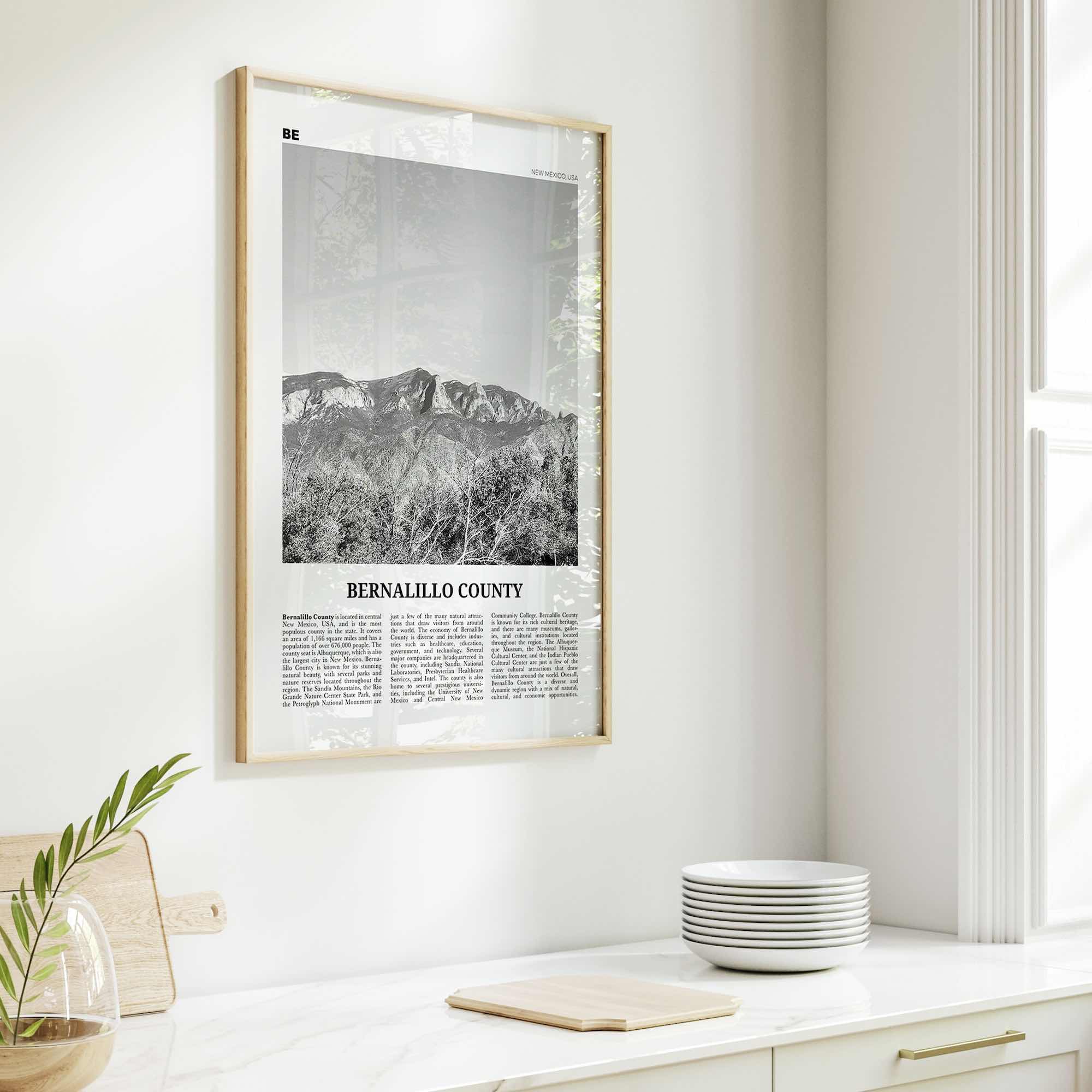 Bernalillo County Print Black and White, Bernalillo Wall Art, Bernalillo Poster, Bernalillo Photo, Bernalillo Wall Décor, Bernalillo Map