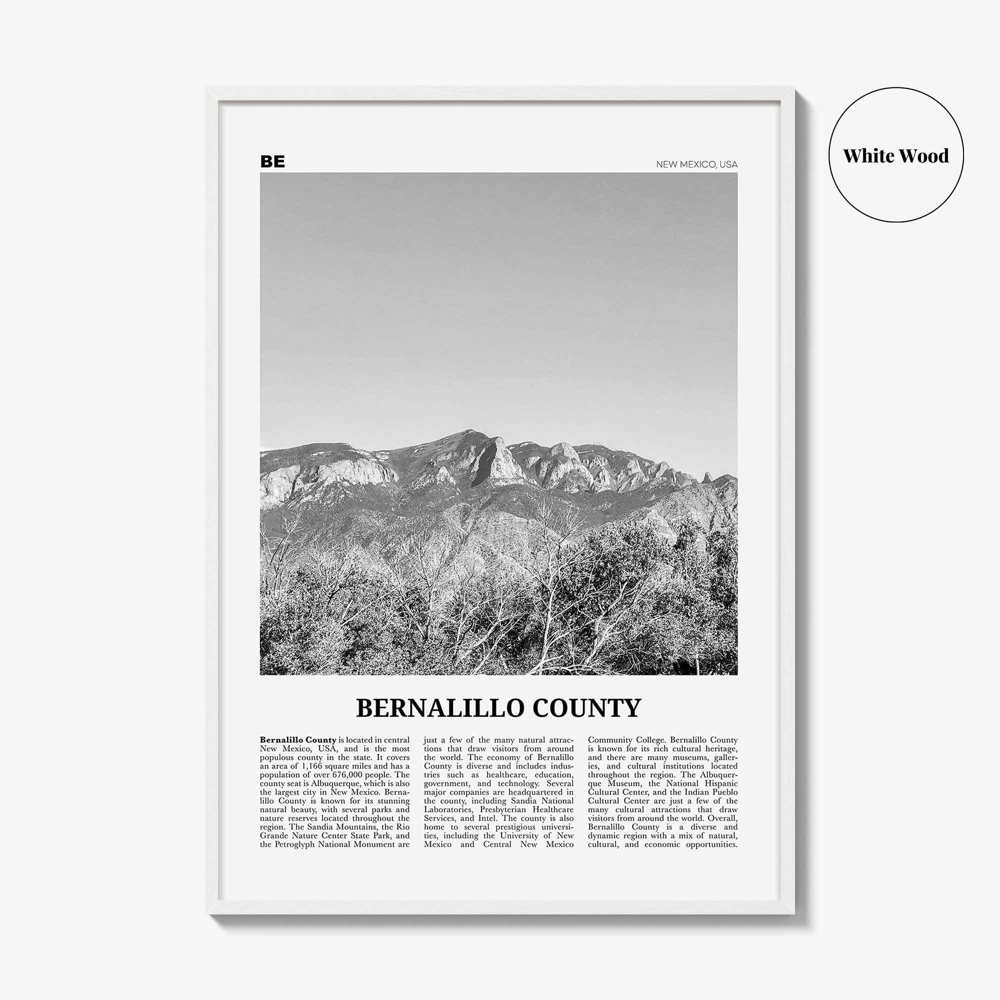 Bernalillo County Print Black and White, Bernalillo Wall Art, Bernalillo Poster, Bernalillo Photo, Bernalillo Wall Décor, Bernalillo Map