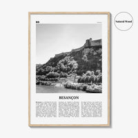 Besancon Print Black and White, Besançon Wall Art, Besançon Poster, Besançon Photo, Besançon Wall Décor, Besançon Map, France