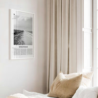 Bethany Beach Print Black and White, Bethany Beach Wall Art, Bethany Beach Poster, Bethany Beach Photo, Bethany Beach Map, Delaware, USA