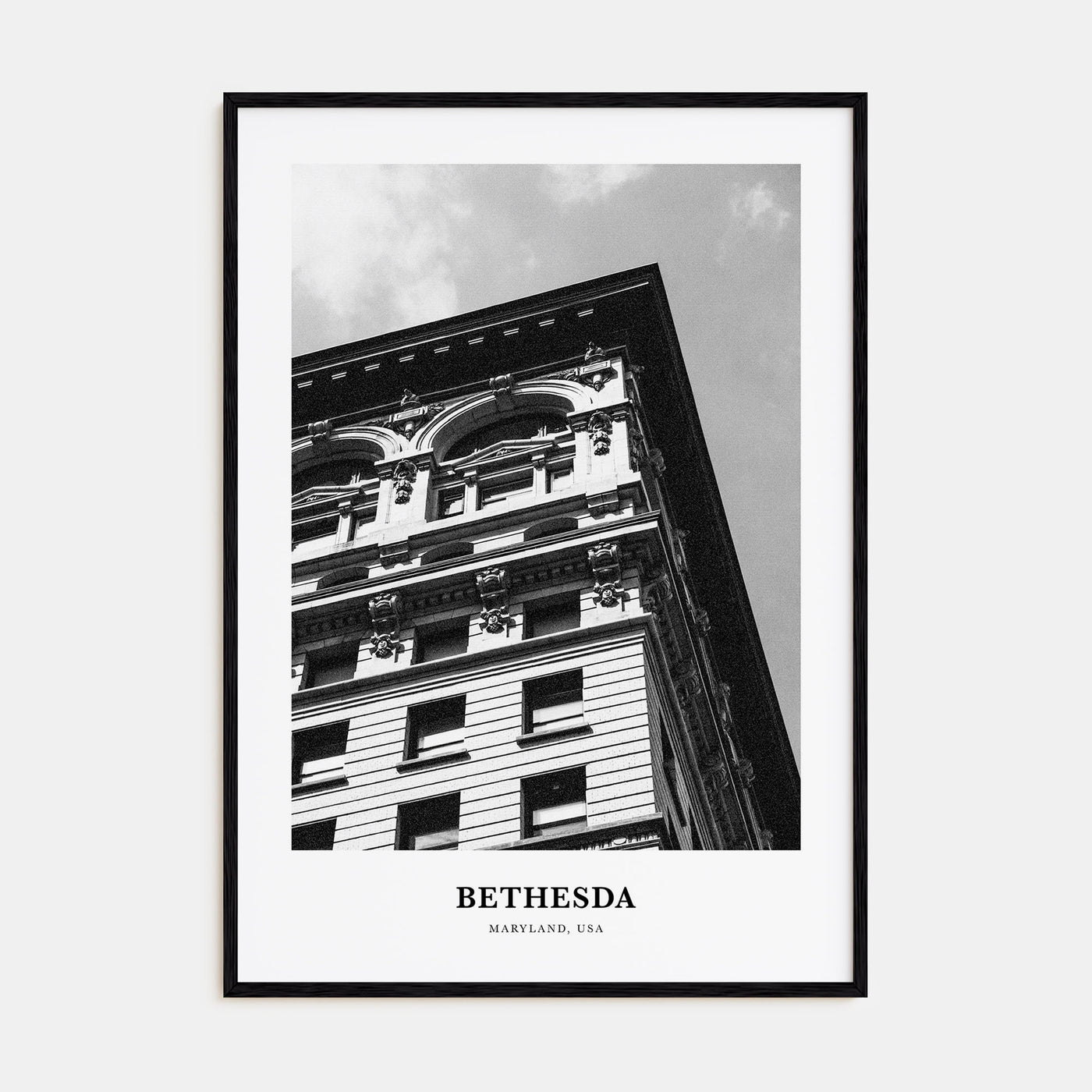 Bethesda Portrait B&W Poster