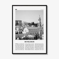 Bethlehem Print Black and White Palestine, Bethlehem Wall Art, Bethlehem Poster, Bethlehem Photo, Bethlehem Map, Palestine