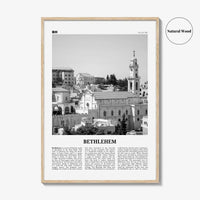Bethlehem Print Black and White Palestine, Bethlehem Wall Art, Bethlehem Poster, Bethlehem Photo, Bethlehem Map, Palestine