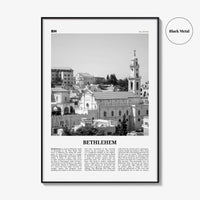 Bethlehem Print Black and White Palestine, Bethlehem Wall Art, Bethlehem Poster, Bethlehem Photo, Bethlehem Map, Palestine
