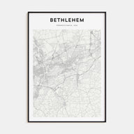 Bethlehem, Pennsylvania Map Portrait Poster