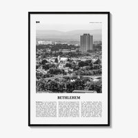 Bethlehem Print Black and White Pennsylvania, Bethlehem Wall Art, Bethlehem Poster, Bethlehem Photo, Bethlehem Map, Pennsylvania