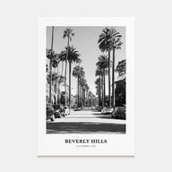 Beverly Hills Portrait B&W Poster