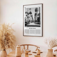 Beverly Hills Print Black and White, Beverly Hills Wall Art, Beverly Hills Poster, 90210 Print, California USA, United States, North America