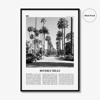 Beverly Hills Print Black and White, Beverly Hills Wall Art, Beverly Hills Poster, 90210 Print, California USA, United States, North America
