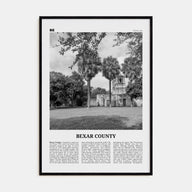 Bexar County Travel B&W Poster