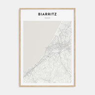 Biarritz Map Portrait Poster