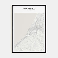 Biarritz Map Portrait Poster