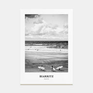 Biarritz Portrait B&W Poster