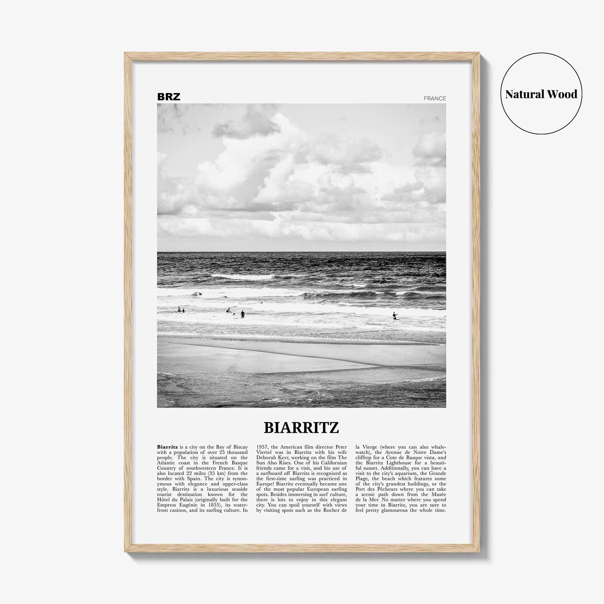 Biarritz Print Black and White, Biarritz Wall Art, Biarritz Poster, Biarritz Photo, Biarritz Wall Décor, France, Miarritze, Biàrritz