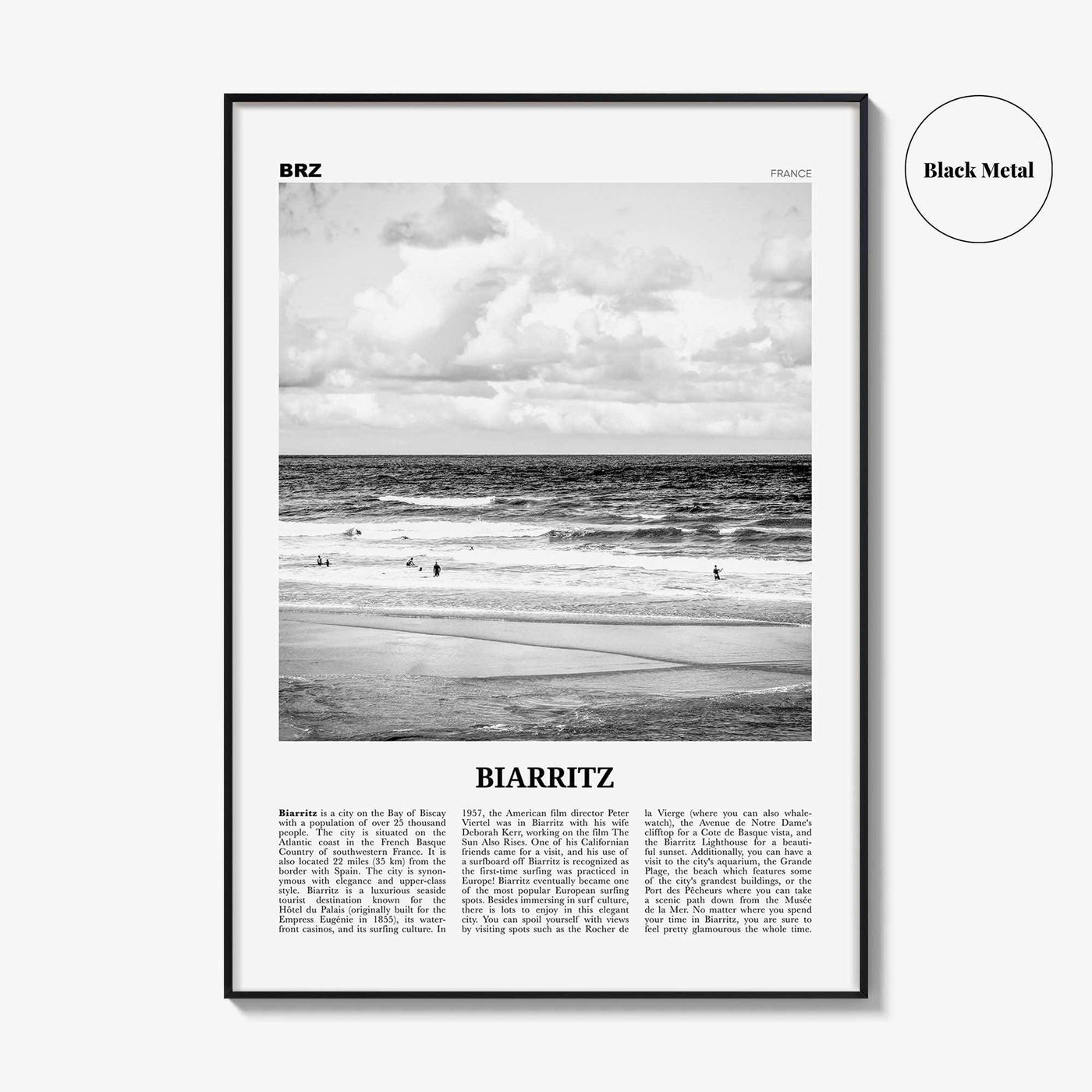 Biarritz Print Black and White, Biarritz Wall Art, Biarritz Poster, Biarritz Photo, Biarritz Wall Décor, France, Miarritze, Biàrritz