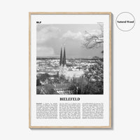 Bielefeld Print Black and White, Bielefeld Wall Art, Bielefeld Poster, Bielefeld Photo, Bielefeld Wall Décor, Bielefeld Map, Germany