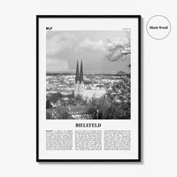 Bielefeld Print Black and White, Bielefeld Wall Art, Bielefeld Poster, Bielefeld Photo, Bielefeld Wall Décor, Bielefeld Map, Germany