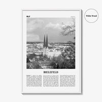 Bielefeld Print Black and White, Bielefeld Wall Art, Bielefeld Poster, Bielefeld Photo, Bielefeld Wall Décor, Bielefeld Map, Germany