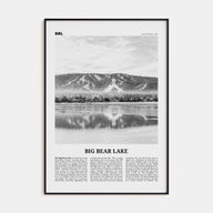Big Bear Lake Travel B&W No 1 Poster