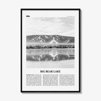 Big Bear Lake Print Black and White No 1, Big Bear Lake Wall Art, Big Bear Lake Poster, Big Bear Lake Photo, Big Bear Décor, California