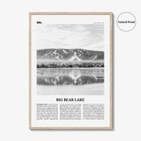 Big Bear Lake Print Black and White No 1, Big Bear Lake Wall Art, Big Bear Lake Poster, Big Bear Lake Photo, Big Bear Décor, California