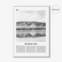 Big Bear Lake Print Black and White No 1, Big Bear Lake Wall Art, Big Bear Lake Poster, Big Bear Lake Photo, Big Bear Décor, California