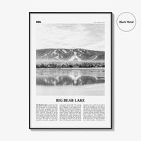 Big Bear Lake Print Black and White No 1, Big Bear Lake Wall Art, Big Bear Lake Poster, Big Bear Lake Photo, Big Bear Décor, California