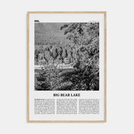 Big Bear Lake Travel B&W No 2 Poster