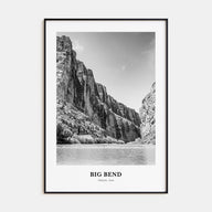 Big Bend National Park Portrait B&W Poster