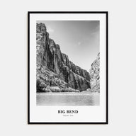 Big Bend National Park Portrait B&W Poster