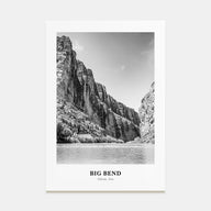 Big Bend National Park Portrait B&W Poster