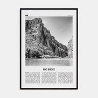 Big Bend National Park Travel B&W Poster