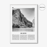 Big Bend National Park Print Black and White, Big Bend Wall Art, Big Bend Poster, Big Bend Photo, Chihuahuan Desert, Texas, USA