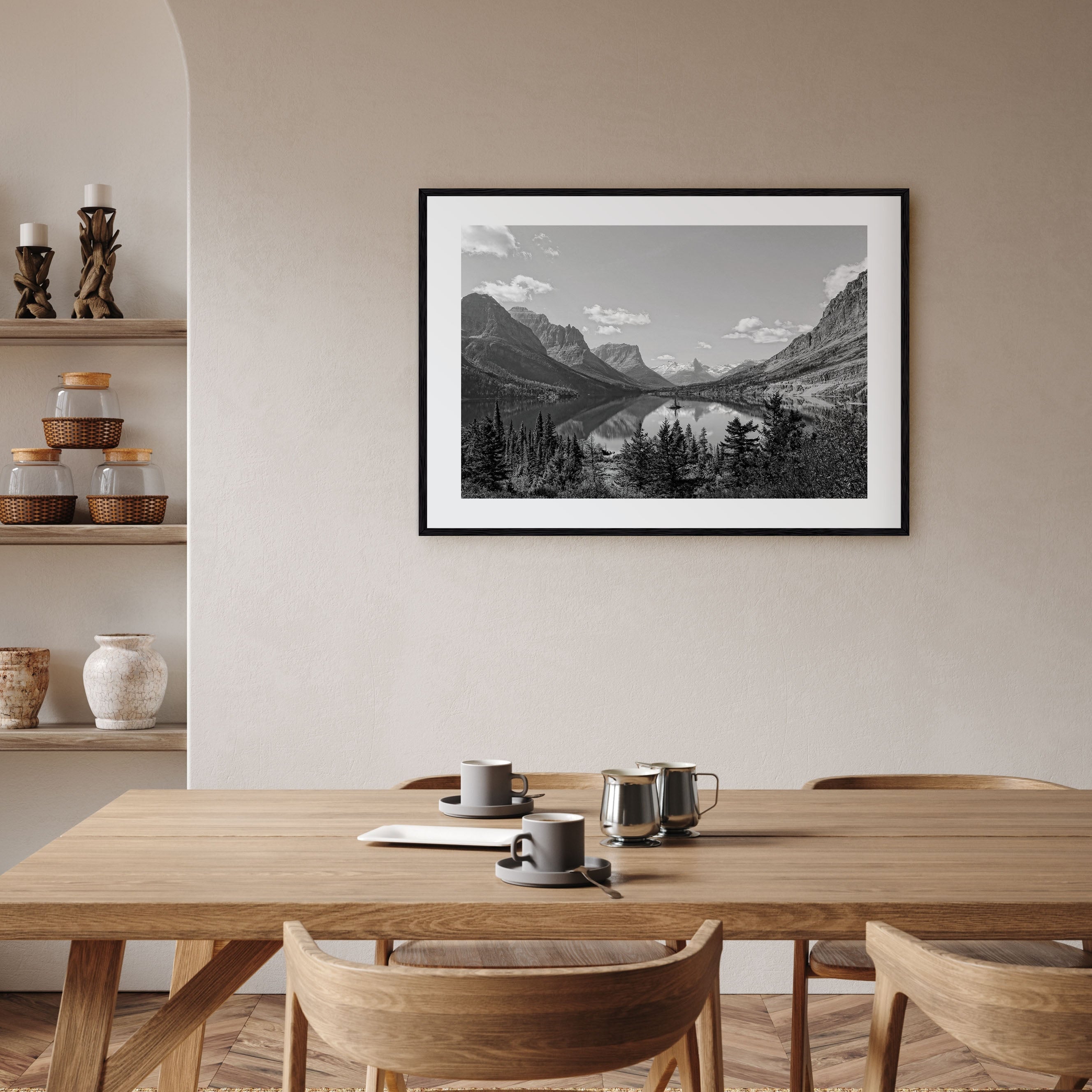 Big Sky Landscape B&W Poster
