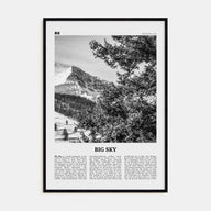 Big Sky Travel B&W Poster