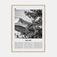 Big Sky Travel B&W Poster