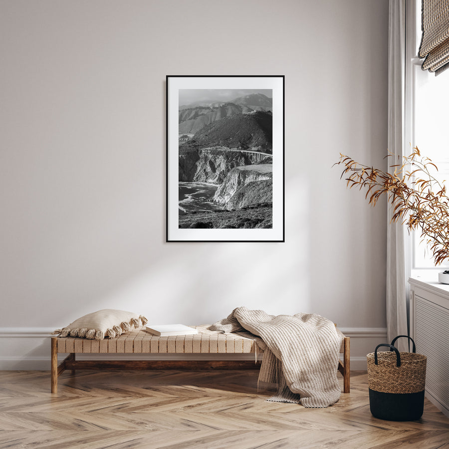 Big Sur Photo B&W No 1 Poster