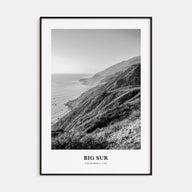 Big Sur Portrait B&W No 1 Poster