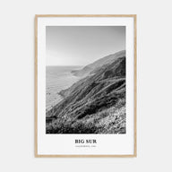 Big Sur Portrait B&W No 1 Poster